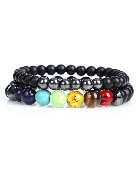 Hematite Chakra Bracelet Set - Inspire Wellness & Health