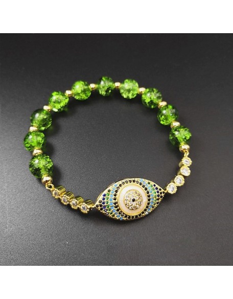 Peridot Style Evil Eye Bracelet