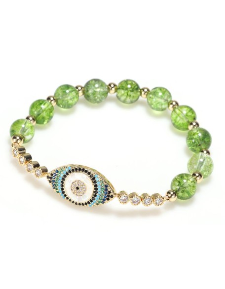 Peridot Style Evil Eye Bracelet