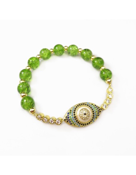 Peridot Style Evil Eye Bracelet