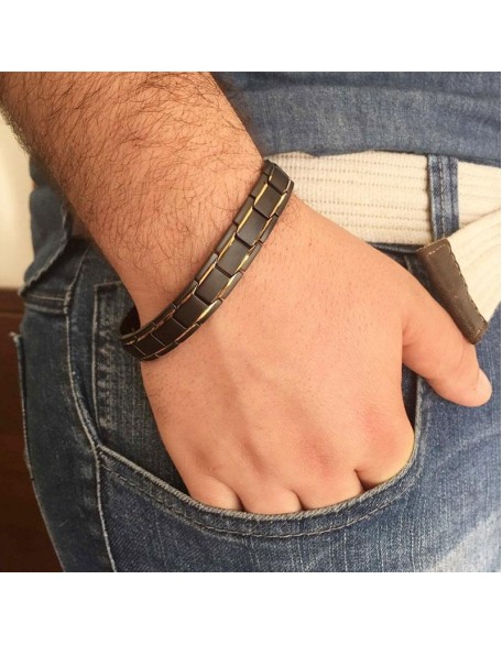 Magnetic Therapy Bracelets - Black, Silver, Gold