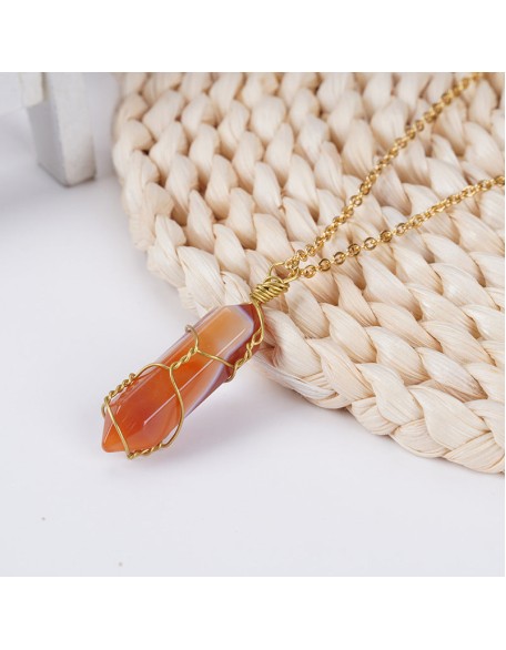 Carnelian Necklace - Boost Vitality, Creativity, Self-Confidence