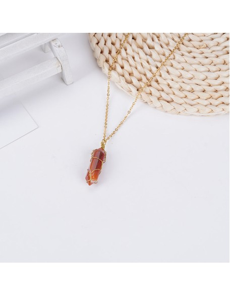 Carnelian Necklace - Boost Vitality, Creativity, Self-Confidence