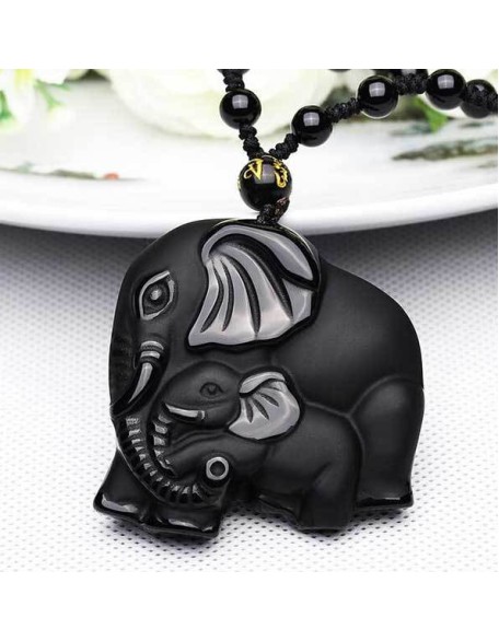 Mom and Baby Elephant Necklace - Inspire Familial Love