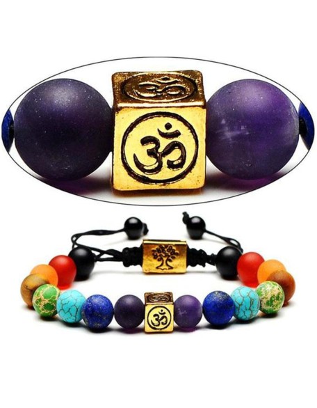 Om Chakra Tree of Life Bracelet