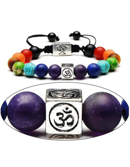 Om Chakra Tree of Life Bracelet