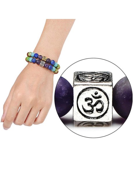 Om Chakra Tree of Life Bracelet