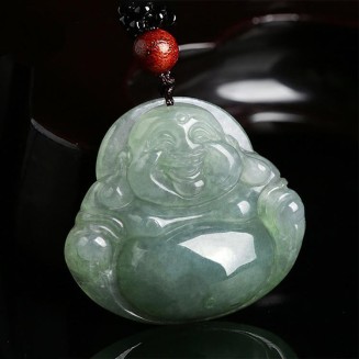 Jade Laughing Buddha Necklace - Promote Happiness & Good Luck