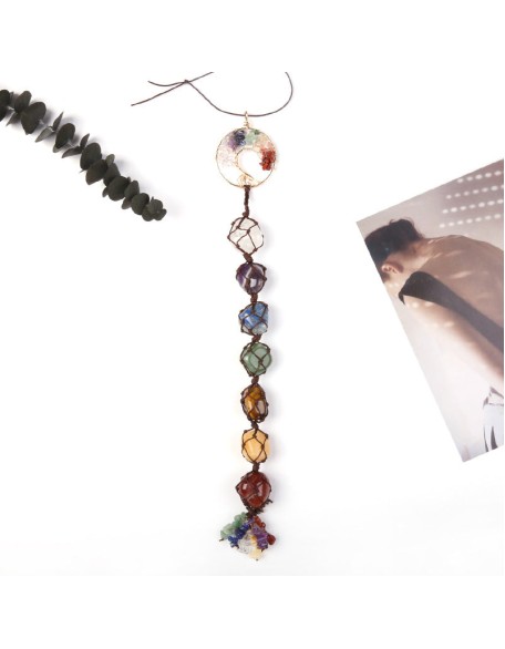 7 Chakra Hanging Tassel Necklace - Balance & Healing