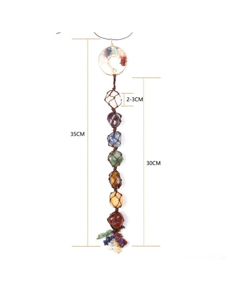 7 Chakra Hanging Tassel Necklace - Balance & Healing