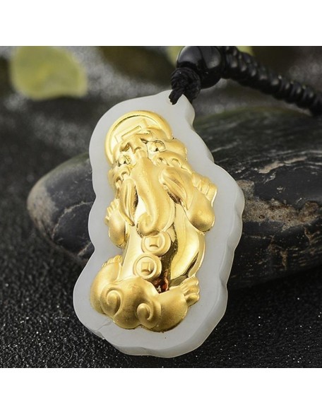 Hetian Jade Pixiu Necklace - Manifest Abundance