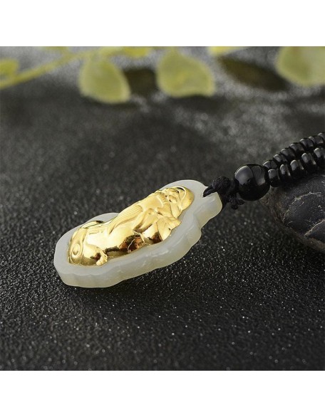 Hetian Jade Pixiu Necklace - Manifest Abundance