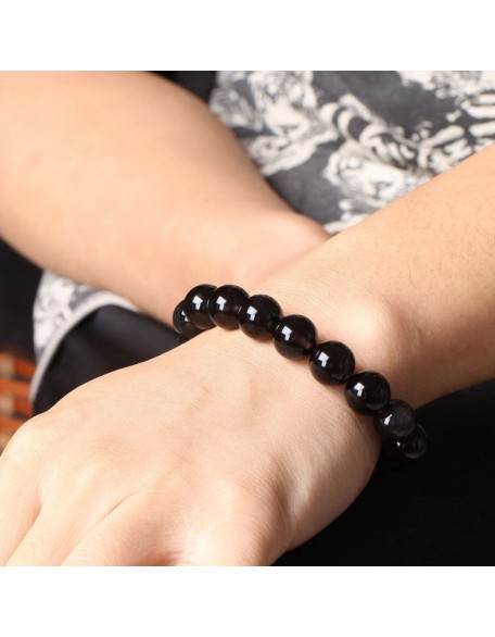 Natural Rainbow Obsidian Crystal Bracelet