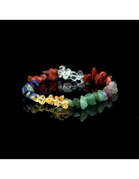 7 Chakra Raw Crystal Bracelet