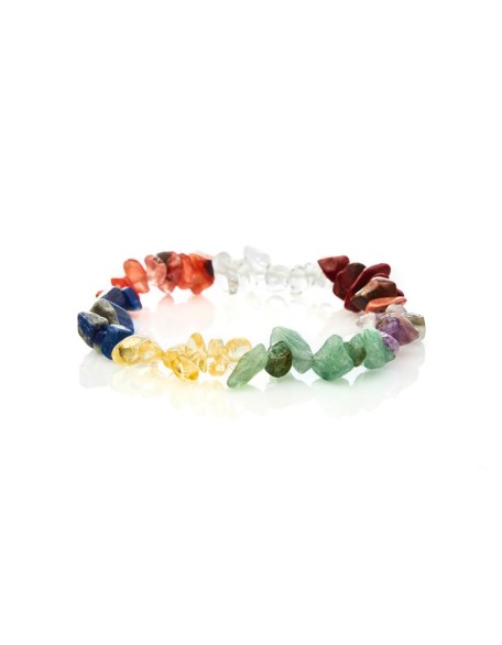 7 Chakra Raw Crystal Bracelet