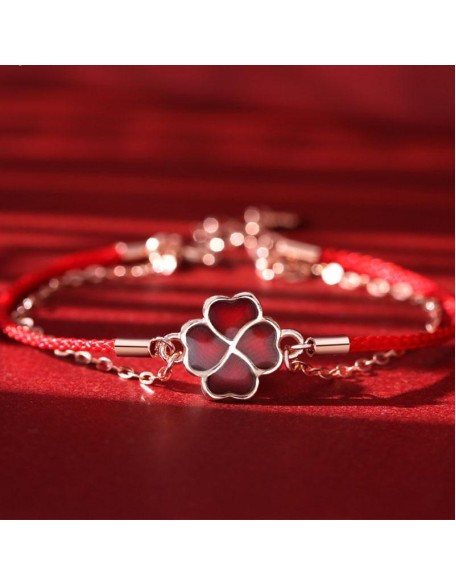 Four Leaf Clover Bracelet - Friendship Good Luck Charm