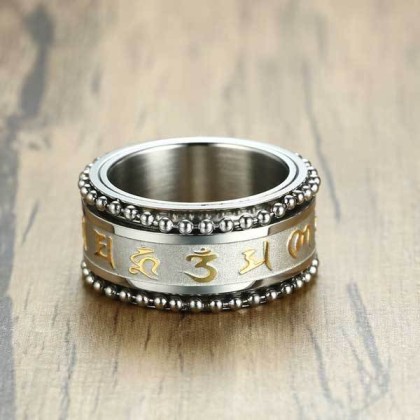 Buddhist Mantra Spinner Anxiety Worry Ring - Calm Your Anxiety