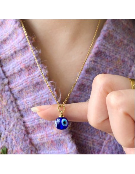 Blue Evil Eye Protection Necklace