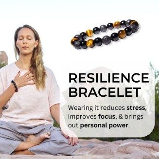 Invincible Spirit Bracelet - Lava Stone, Tiger Eye