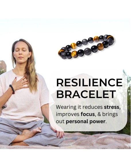 Invincible Spirit Bracelet - Lava Stone, Tiger Eye