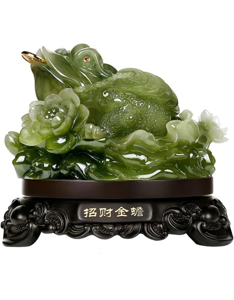 Feng Shui Money Frog (Money Toad) Statue,Feng Shui Decor Attract Wealth and Good Luck