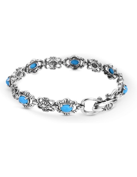 American West Jewelry Sterling Silver Women's Link Bracelet