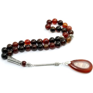 Charm Jewelry Pendant Original Natural Agate Stone Bracelet Tesbih Islamic Prayer Beads Prayer Beads Rosary Tasbeeh Muslim