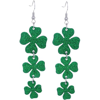 Earrings for Women Girls Irish Lucky Shamrock Drop Dangle Earrings Irish Holiday Jewelry Gift