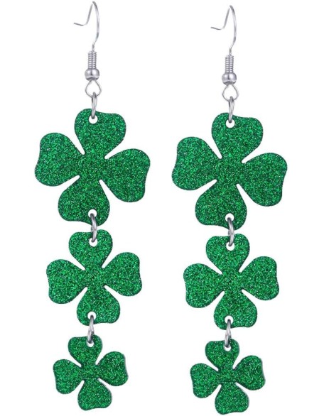 Earrings for Women Girls Irish Lucky Shamrock Drop Dangle Earrings Irish Holiday Jewelry Gift