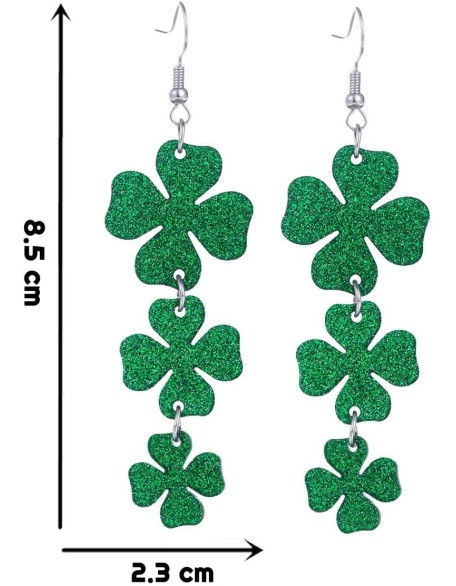 Earrings for Women Girls Irish Lucky Shamrock Drop Dangle Earrings Irish Holiday Jewelry Gift